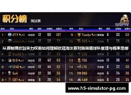 从赛制博弈到实力权衡如何理解欧冠淘汰赛对阵策略球队管理与概率思维